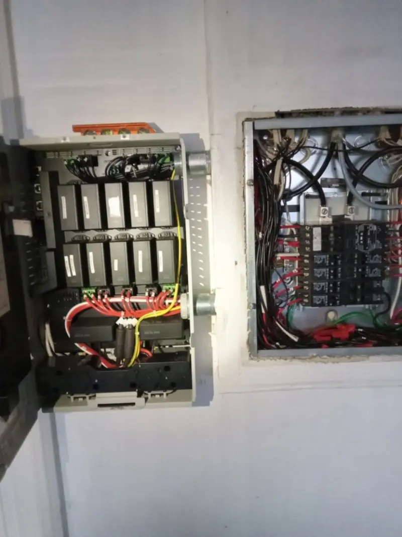Electrical panel upgrade completed for Security Camera Wiring in Keene